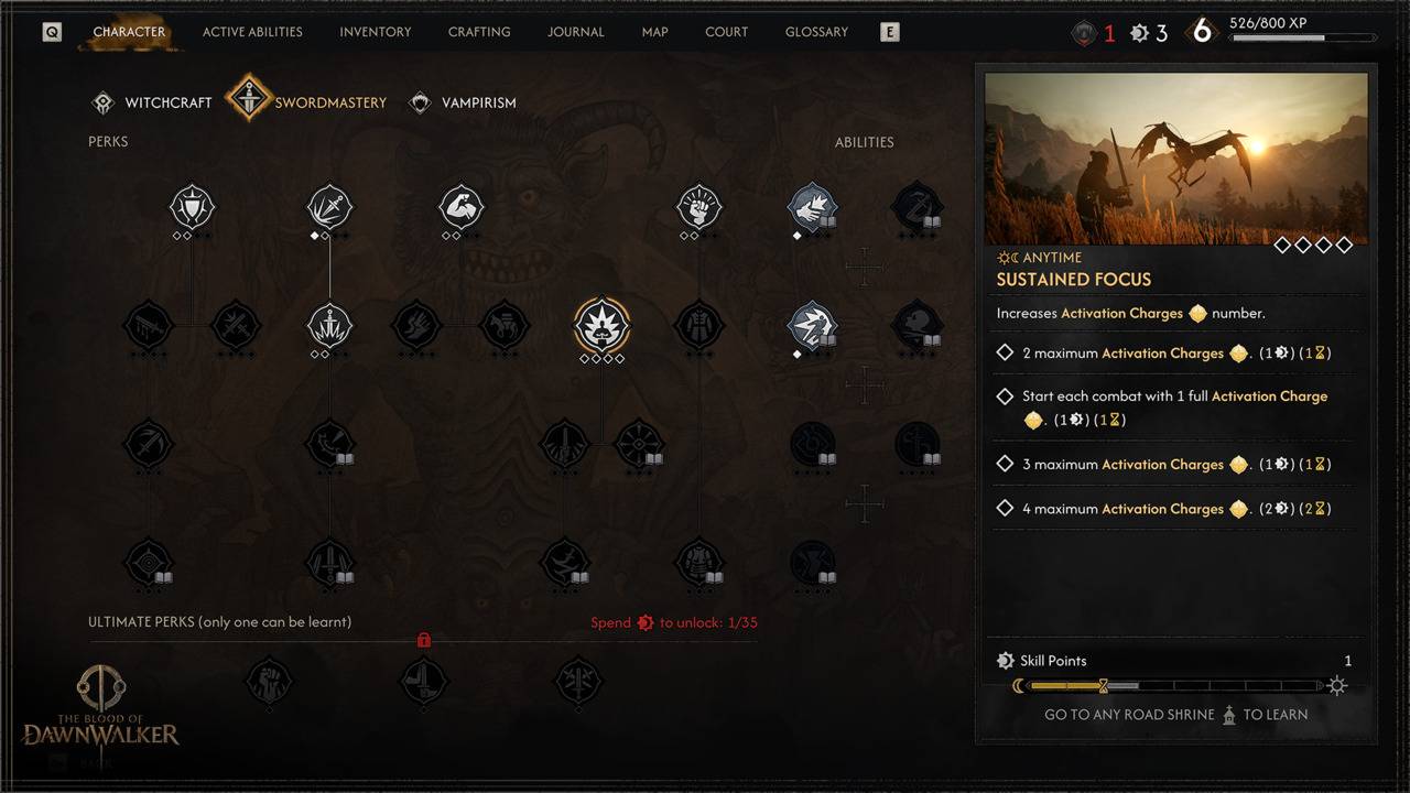 Coen using Swordmastery skills in official gameplay